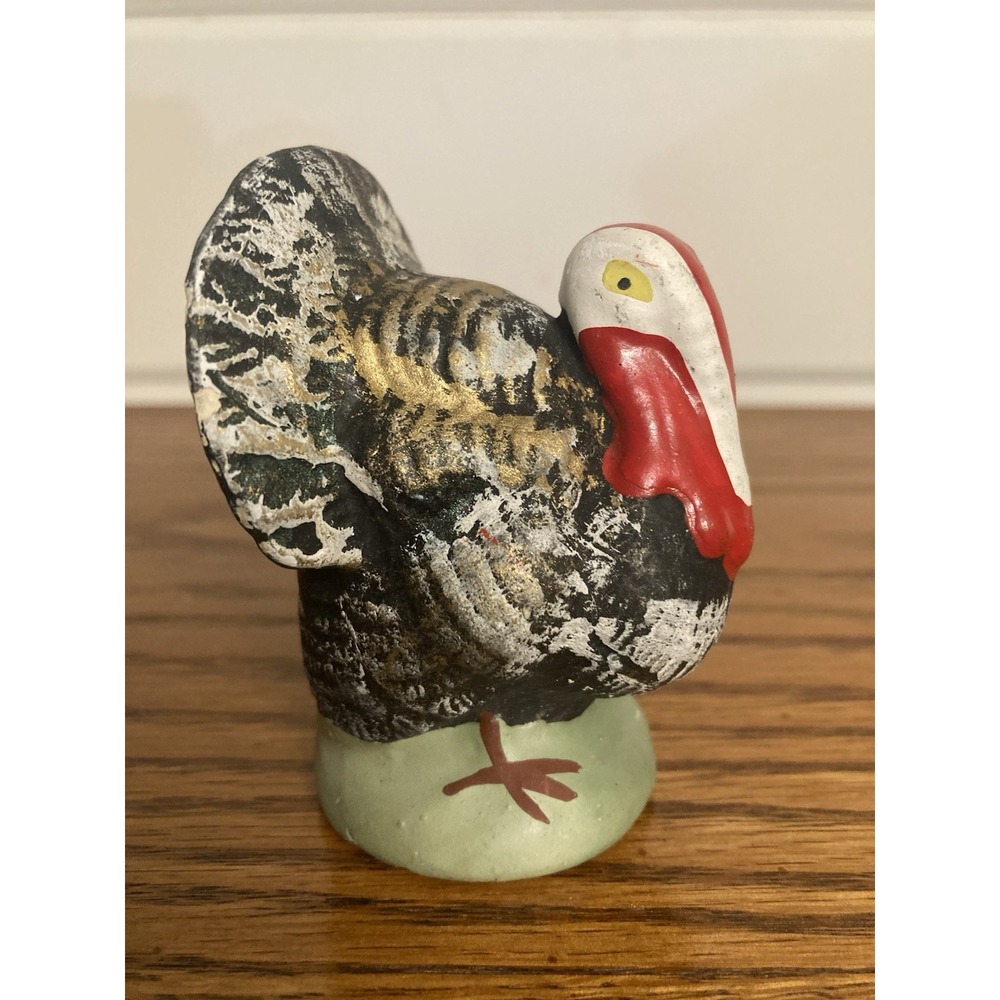 Vintage Thanksgiving Fall 3"‎ Turkey  Candy Container Decor 1930's Made In Japan